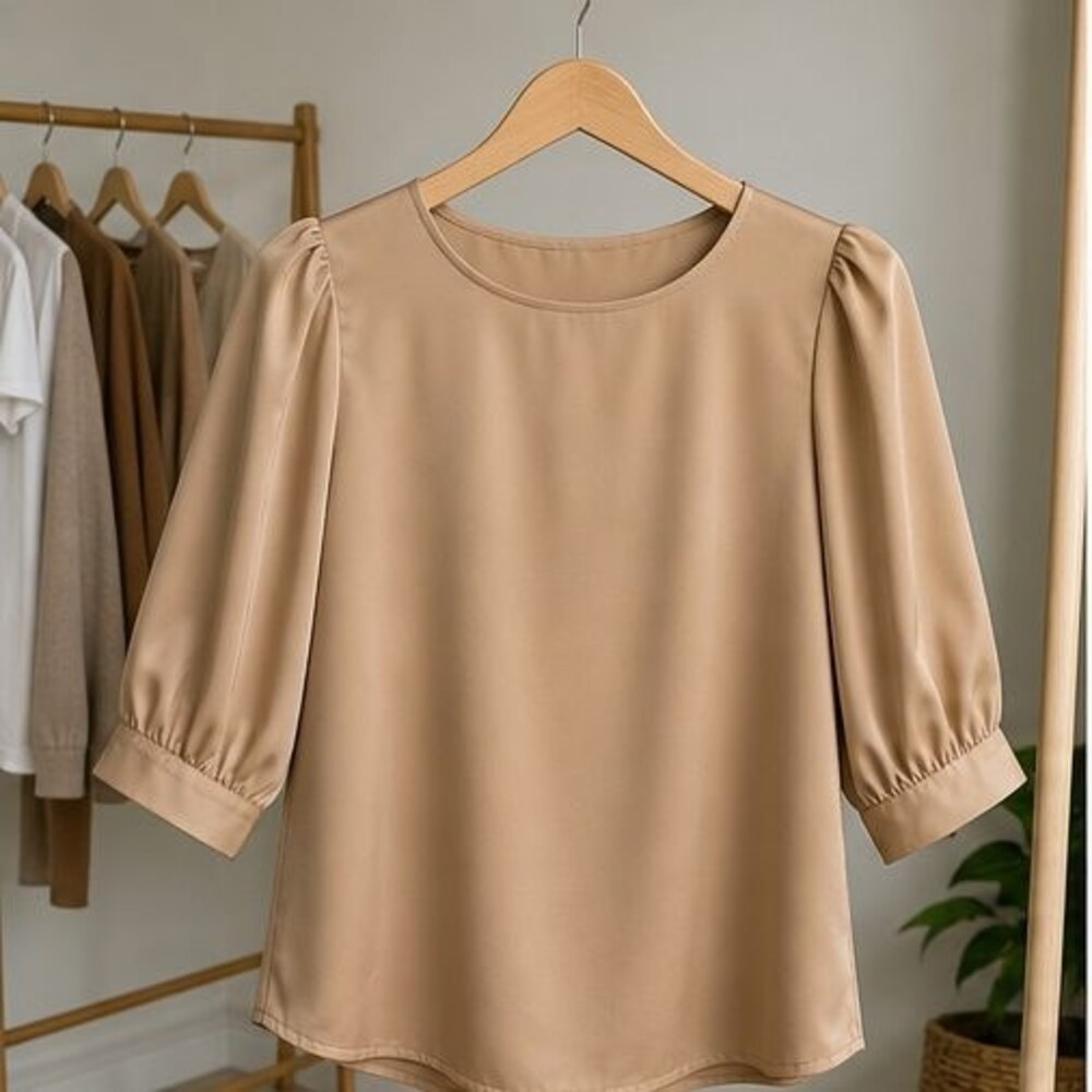 Camel Wrap Blouse